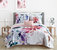 Monte Palace 3 Piece Reversible Quilt Set Floral Watercolor Design Bedding - Multi Color