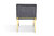 Moriah Accent Chair Sleek Elegant Tufted Velvet Upholstery Plush Cushion Brass Finished Polished Metal Frame