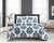 Morris 7 Piece Quilt Set Large Scale Floral Medallion Print Design Bed In A Bag Bedding - Blue