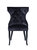 Naomi Wingback Dining Chair Button Tufted Velvet Upholstered Tapered Espresso Wood Legs, Modern Transitional - Black