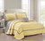 Nero 6 Piece Quilt Cover Set Hotel Collection Two Tone Banded Geometric Embroidered Quilted Bed In A Bag Bedding