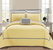 Nero 6 Piece Quilt Cover Set Hotel Collection Two Tone Banded Geometric Embroidered Quilted Bed In A Bag Bedding - Yellow