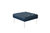Pierre Square Ottoman Center Table Button Tufted PU Leather Upholstered Acrylic Legs, Modern Transitional - Navy