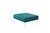Pierre Square Ottoman Center Table Button Tufted PU Leather Upholstered Acrylic Legs, Modern Transitional - Aqua