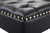 Pierre Square Ottoman Center Table Button Tufted PU Leather Upholstered Acrylic Legs, Modern Transitional