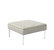 Pierre Square Ottoman Center Table Button Tufted PU Leather Upholstered Acrylic Legs, Modern Transitional - White