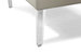 Pierre Square Ottoman Center Table Button Tufted PU Leather Upholstered Acrylic Legs, Modern Transitional