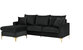 Queenstown Modular Chaise Sectional Sofa Velvet Upholstered Solid Gold Tone Metal Y-Legs With 2 Throw Pillows