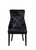 Raizel Dining Side Accent Chair Button Tufted Velvet Upholstery Nail Head Trim Tapered Espresso Wood Legs, Modern Transitional, Set Of 2 - Black