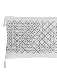Reign 5 Piece Comforter Set Clip Jacquard Geometric Pattern Design Bedding