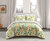 Robin 2 Piece Duvet Cover Set Reversible Hand Painted Floral Print - Multi Color