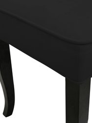 Safia Dining Side Chair Velvet Upholstered Pawn Shaped Seat Back Tapered Espresso Finish Wood Legs (Set of 2), Modern Transitional