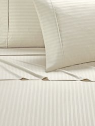 Siena 3 Piece Sheet Set Solid Color Striped Pattern Technique