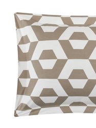 Tudor 2 Piece Duvet Cover Set Contemporary Geometric Hexagon Pattern Print Design Bedding