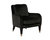 Tzivia’s Accent Club Chair Sleek Elegant Velvet Upholstered Plush Cushion Seat Metal Trim, Modern Transitional