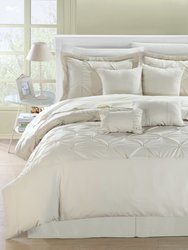 Veronica 8 Pc Comforter Set - Beige