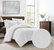 Wesley 2 Piece Duvet Cover Set Contemporary Solid White With Dot Striped Pattern Print Design Bedding