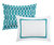 Xanti 4 Piece Reversible Duvet Cover Set Greek Key Embroidered Modern Watercolor Print Zipper Closure Bedding
