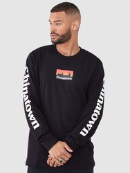 Chinatown Skyline Long Sleeve Tee - Black