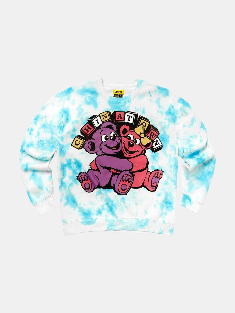 Hypercute Crewneck Sweatshirt - Blue Tie Dye