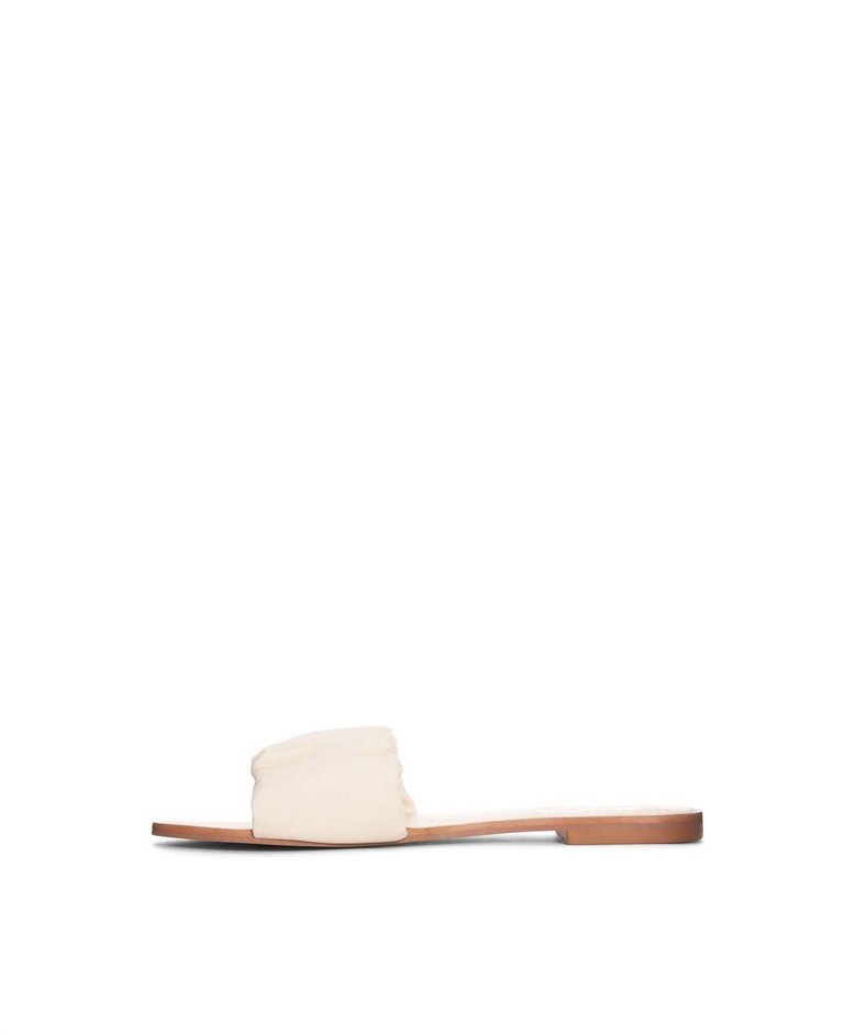 Britta Ruched Slide In Cream - Cream