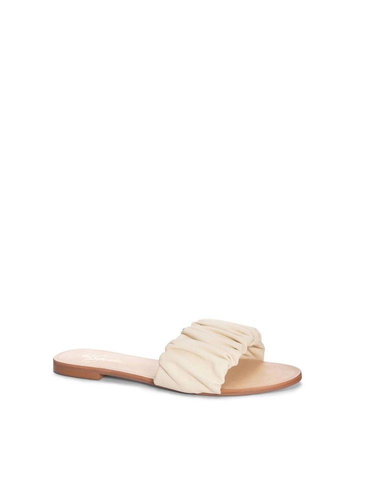 Britta Ruched Slide In Cream