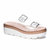 Clear Platform Vinyl Sandals In Clear