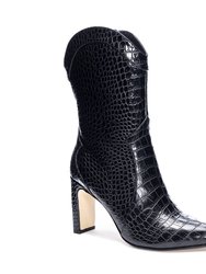 Everley Croc Boot - Black