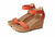 Kaya Wedge Sandal In Orange - Orange