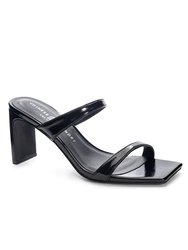 Yaya Patent Sandal - Black