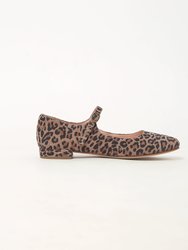 Colette Mary Jane in Leopard suede low heels