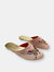 Embroidered butterfly in dusty pink velvet mules slippers