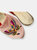 Embroidered butterfly in dusty pink velvet mules slippers