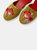 Embroidered Goldfish in Gold Velvet Mules Slippers