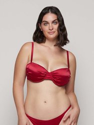 Calipso Underwire Bra In Satin Red Collection