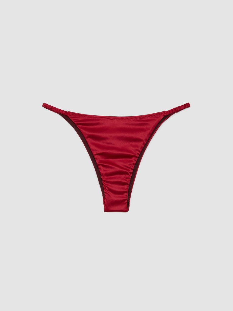 Cassiopea - Knickers In Satin Red Collection - Red