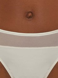 Iris Brazilian Knickers In Satin And Tulle - Ivory