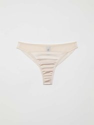 Iris Brazilian Knickers In Satin And Tulle - Ivory