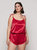 LOLITA GOES BED Tank Top in Satin - Red