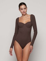 Long Sleeve Bodysuit In Organic Cotton