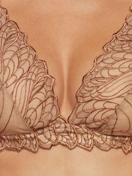LOTO Triangle Plunge Bra In Embroidered Tulle - Universal Diversity