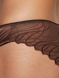 LUCE Brazilian Knickers In Satin And Embroidered Tulle - Universal Diversity