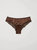 LUCE Brazilian Knickers In Satin And Embroidered Tulle - Universal Diversity - Chocolate