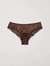 LUCE Brazilian Knickers In Satin And Embroidered Tulle - Universal Diversity - Chocolate