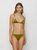 LUCE Brazilian Knickers in Satin and Embroidered Tulle - Olive Green