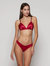 Padded Bralette In Satin Red Christmas 22