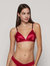 Padded Bralette In Satin Red Christmas 22