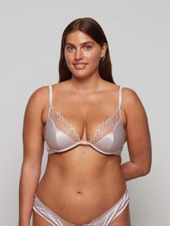 PEONIA Underwire Bra in Satin and Embroidered Tulle