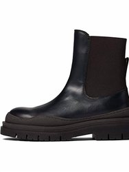 Alli Leather Boot - Black/Brown