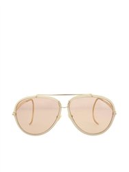 Chloe Eyewear Sunglasses - Gold/Pink